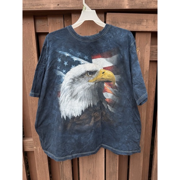 Liquid Blue Other - Liquid Blue Bald Eagle USA Graphic Print Stone Washed T Shirt Size 4XL 2015